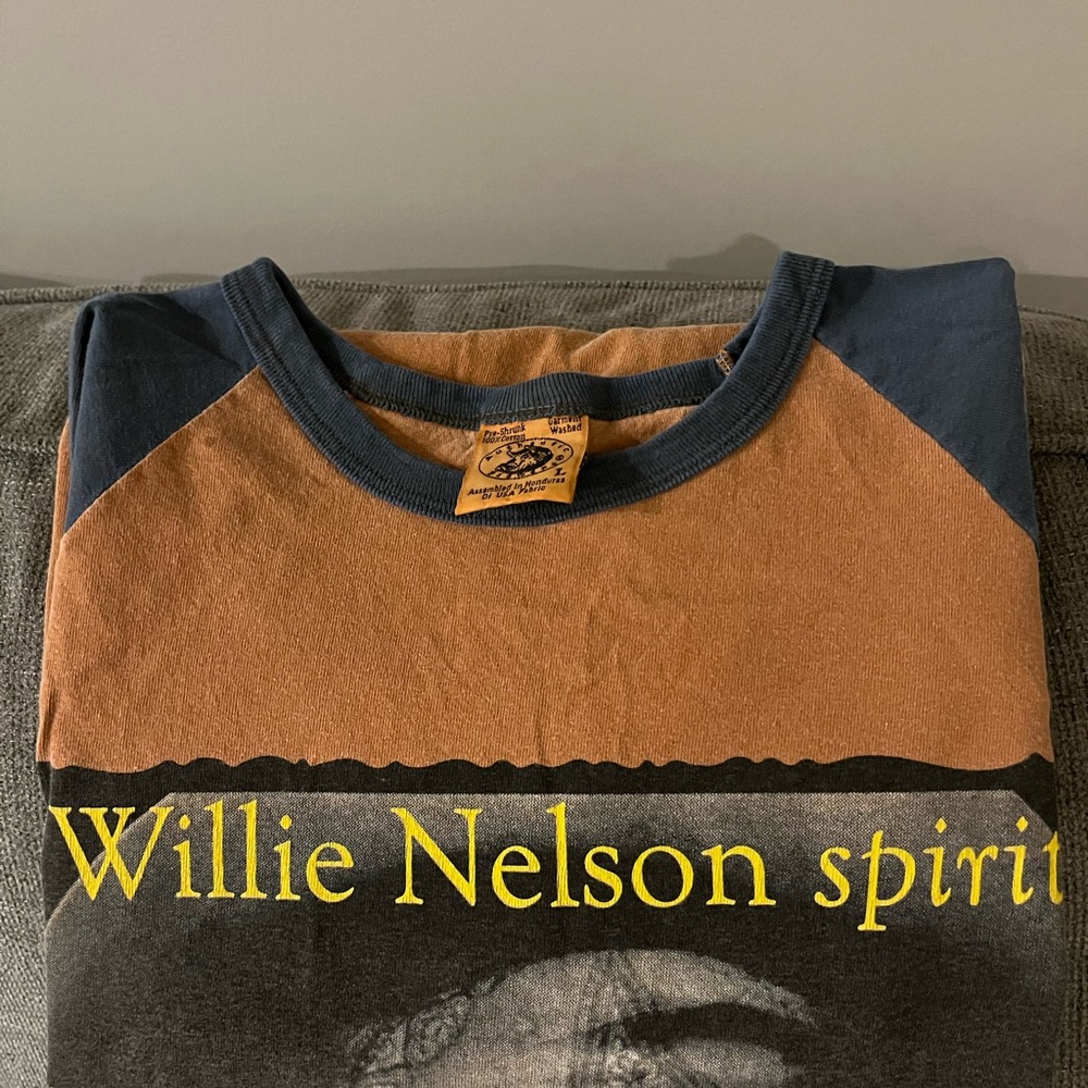 Willie Nelson Spirit Long Sleeve tour Tee - Blue and orange